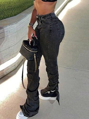 Womens Jeans Skinny Patchwork Jeans Stretchy wash Long Fashion Bottoms Casual Hip hop Streetwear Pants3