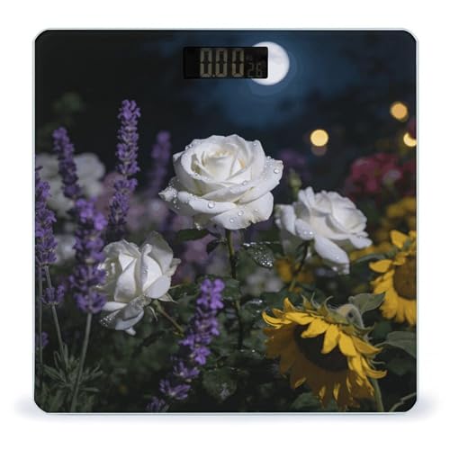 Báscula Digital para Baño Flowers at Night Alta Precisión miniatura 1