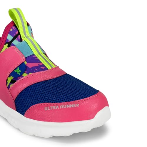 Image of KazarMax Hopits Kids Girls Pink Blue Grafitti Ultra Runner Sneakers -8 Kids UK