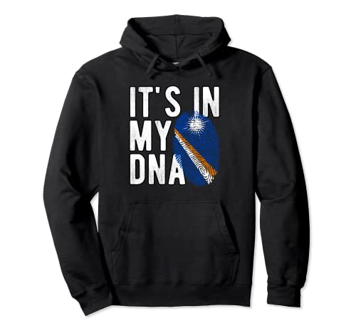 Funny it's in my DNA Marshall-Islands flag Fingerprint Sudadera con Capucha