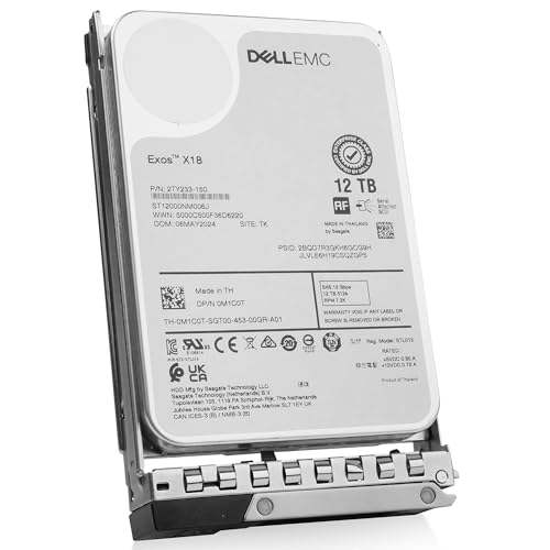 Image of Dell 0M1C0T 12TB 7.2K RPM SAS 12Gb /s 512e 3.5in Enterprise Hard Drive Compatible with but not Limited to: R540 R740 T550 R660 T150 T560 MD3400 C6620 MX5016s G14 G15 G16