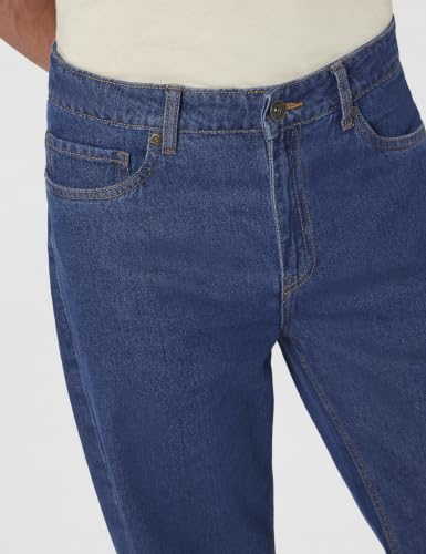 Image of Amazon Brand - Symbol Men 100% Cotton Relaxed Straight Fit Jeans | Casual Denim | Available in Plus Sizes