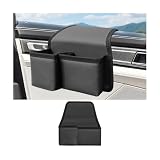SWPHRT Car Window Armrest Storage Box, Comfortable Leather Vehicle Door Side Arm Rest Pad Organizer Bag, Multifunctional Automotive Window Armrest Storage Pocket, Universal for SUV Van Truck (Black)
