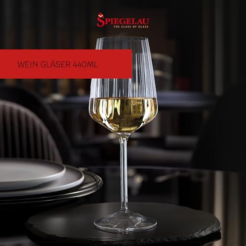 Foto von Spiegelau Weißweingläser 4er Set, 440 ml, LifeStyle, 4450172, Weinglas aus Kristallglas, spülmaschinenfest, Klar