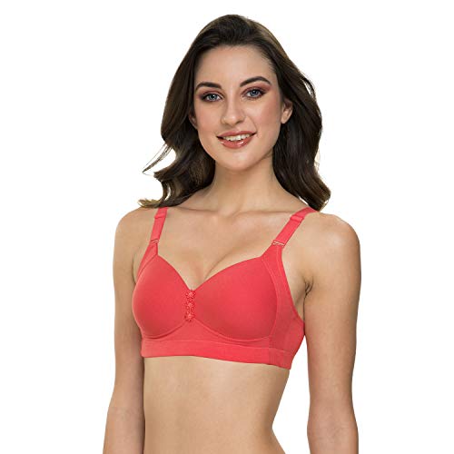 Image of Tweens Lite Wite - Minimiser Medium Padded Cotton Lycra Bra (Plus Size) - Triple Hook - Full Coverage - Wirefree - Seamless T-Shirt Bra