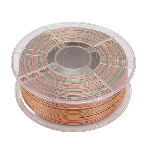 Filamento PLA de seda 3D Mtlavishness con acabado mate degradado multicolor para impresoras 3D FDM, ideal para imprimir artes y manualidades.