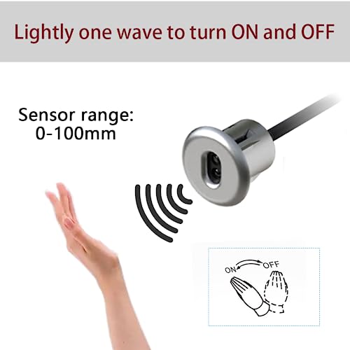 Image of VST Motion Sensor Light Switch, IR Handwave Activated Dimmable Light Switch for Closet Light LED Strip Light Under Cabinet Lighting with 12V JST Male and Female Connector (DC 12 /24V 3A) | Motion Sensor Light Switch for Closet Light LED Strip Light Under Cabinet lighting with 12V JST Male and Female Connector