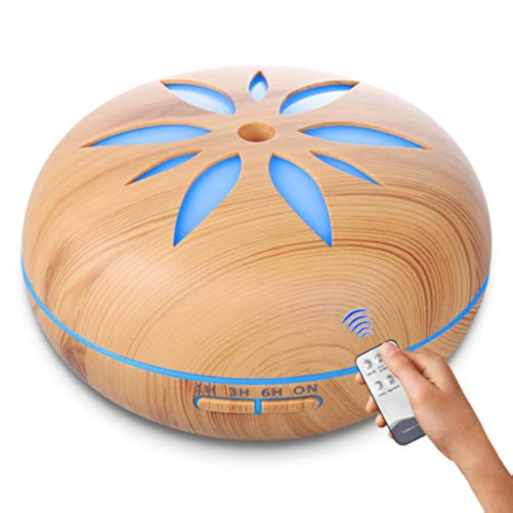 LICHTS British Plug RC Wood Grain Aroma Diffuser 500ml
