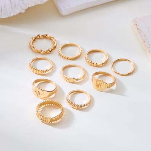 Bagues mode réglables or idée cadeau d'anniversaire femme - 2
