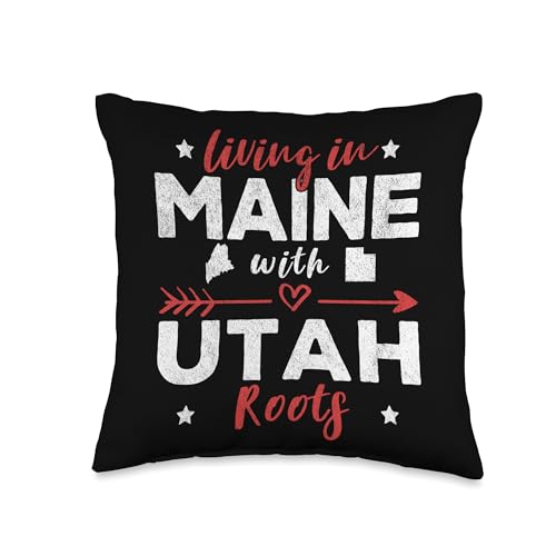 Living in Maine With Utah Roots Throw Pillow