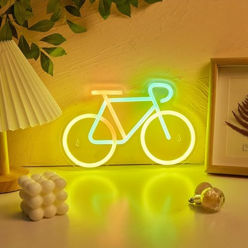 LED Neon Bicycle Cute Neon Sign, USB Powered Neon Signs