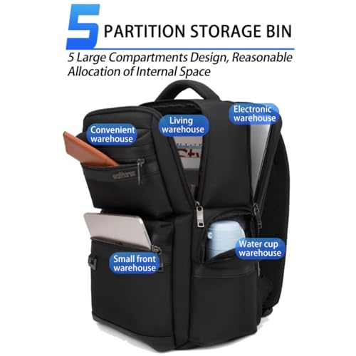 Laptop Backpack for Men,Laptop Backpack Casual Business Bag Large Capacity Business Travel Multifunctional Computer Bag ，work bookback for men,carry on backpack,Clean with one wipe.4