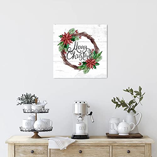 Panneau mural en bois de Noël en bois massif imprimé pour décoration durable - 8