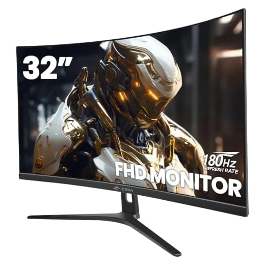CRUA 32" 144Hz/165Hz Curved Gaming Monitor,1800R Display,1ms(GTG) Response Time,Full HD 1080P for Computer,Laptop,ps4,Switch,Auto Support Freesync and Low Motion Blur,DP,HDMI Port-Black(Support VESA)