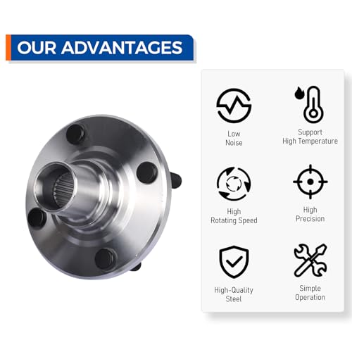 PAROD 518507 Front Wheel Hub and Bearing Assembly Compatible with 1994-2002 Toyota Corolla, 1988-1993 Corolla, 1998-2002 Chevy Prizm, 1993-1997 Geo Prizm 4 Lugs by PAROD - Used condition - Image 5