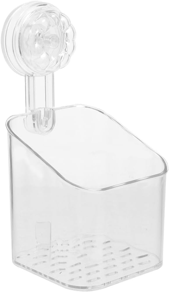 Luxshiny Adhesive Suction Cup Bathroom Shower Storage Rack Clear