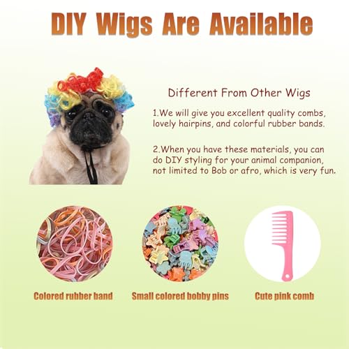 Peluca para disfraces de perros y gatos ajuste único miniatura 7