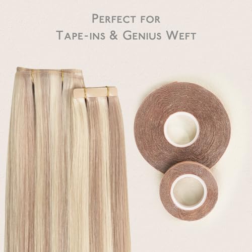 Image of WENNALIFE Hair Extension Tape Roll Double Sided, Transparent Tape for Hair Extensions, No Residue Tape in Tape Replacement Strong Adhesive Easy to Cut, 3 Yards x 0.3 Inch /Roll
