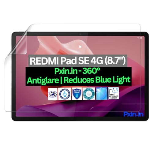 Image of Pxin Tablet Anti Bluelight and Anti Glare Screen Guard compatible with REDMI Pad SE 4G (8.7 inch) | BLUVLightblock Tech | Scratch Proof | Prevents bluelight | Eye Protection | No Dry Eyes