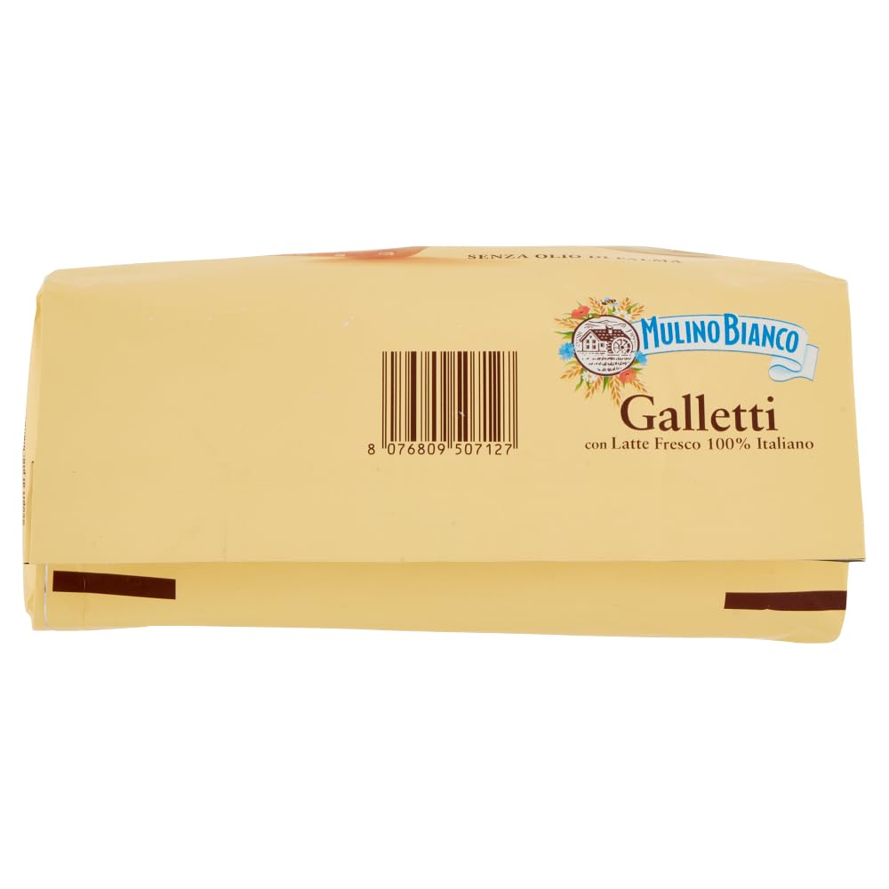 Italian Gourmet Galletti Biscotti Kekse mit Milch und Zucker 12 x 800g | Dolci frollini da colazione, knusprig gebacken, gut zum Kaffee, Kakao, Tee, Gesamtnettogewicht 9,6 kg + Kostenlos Polpa 400g