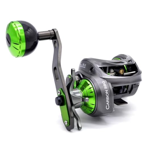 CAMEKOON Carbon 380 Baitcasting Fishing Reel, 7.2:1 Gear Ratio, Up to 39 Lbs Max Drag, Magnetic Brake, Lightweight Carbon Fiber Frame and Side Covers, Deep Spool Large Capacity Saltwater Casting Reel