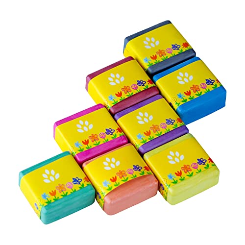Image of Azafran Organics 8 Jumbo Glitter Non-Toxic Block Crayons,Plant Based,Hypoallergenic,For Pre School Kids,No Harmful Chemicals,Ink Color-Multicolor