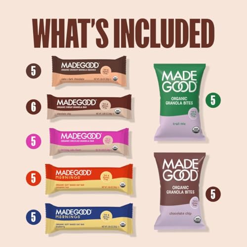 Image of MadeGood Chewy Granola Bars Variety Pack, 36-Pack Snack Bars