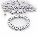 300+ Pieces 10x10mm Big Large White Cube Acrylic Alphabet Letter Beads A-Z Mixed Plastic Shape Loose Beads for Jewelry Making Bracelets Necklaces Key Chains (Black on White)