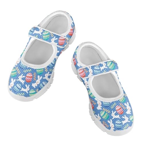 Bunny Print Girls Mary Jane Shoes Toddler Dress Shoes for Holiday Party Flats Low Top Non Slip Kids Mesh Shoes2