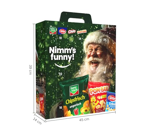 Intersnack Adventskalender 2025 – 810 g Knabber-Überraschung | Funny-Frisch, Pom-Bär, Chio & ültje Snacks | Knuspriges Geschenk für Snackliebhaber & Familie