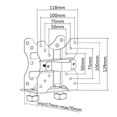 Neomounts Newstar NM-TC100BLACK Support client léger (à fixer entre le moniteur et le support) – Noir