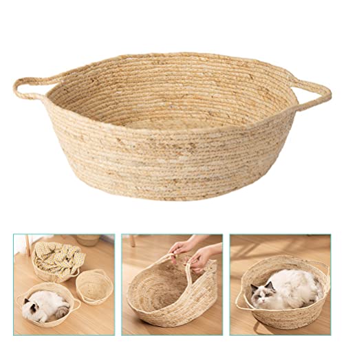 POPETPOP Pad Cat Summer Bed Cat Summer Summer dormindo cama de ninho de ninho de animais de estimaçã