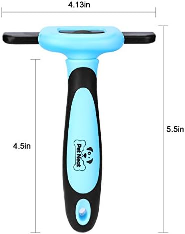 Pet Grooming Brush Effectively Reduces Shedding by Up — top-down angle highlighting key features