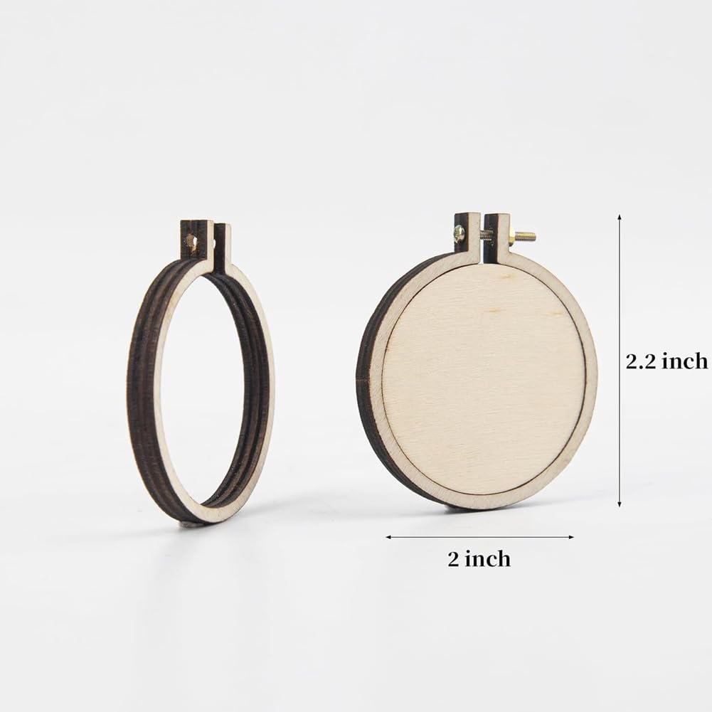 Supporto Per Ricamo O'woda - Telaio In Legno Con Cerchio Regolabile 20 Cm Per Punto Croce