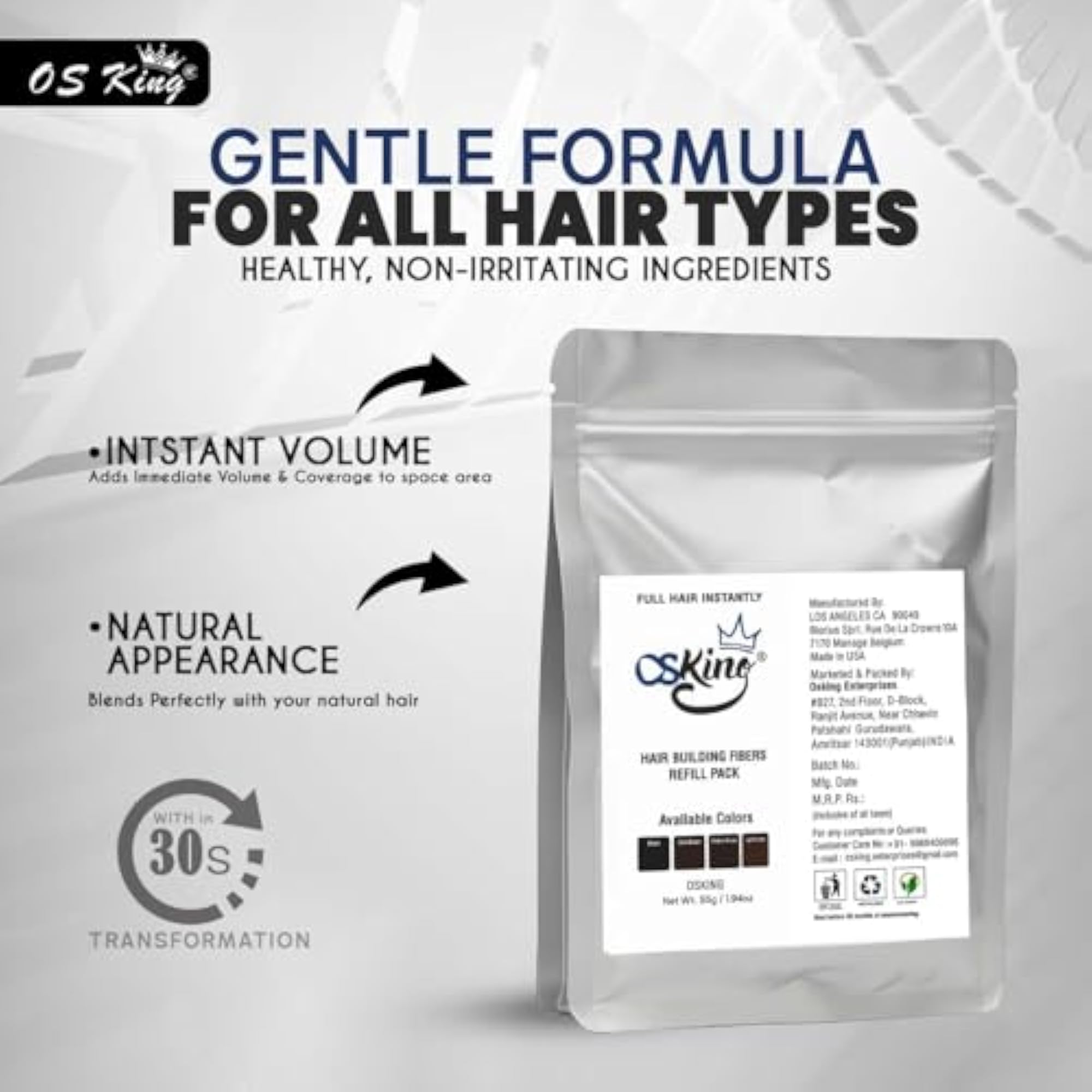 Hair Building Fibers Hair Loss Concealer, 55g