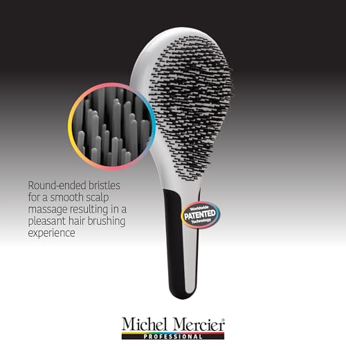 Michel Mercier Pro Wet And Dry Detangler - Spazzola Per Capelli Con 428 Setole Per Doppie Punte - Scivola Senza Dolore Attraverso I Grovigli - Capelli Fini - 1 Pezzo - 5