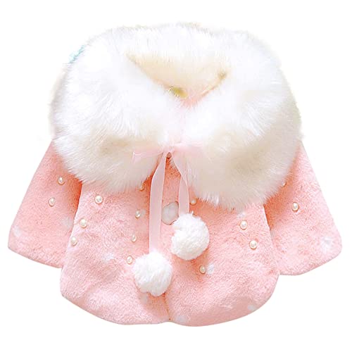 Image of Hopscotch Baby Girls 100% Polyester Solid Full-Sleeve Fleece Jacket in Pink Color