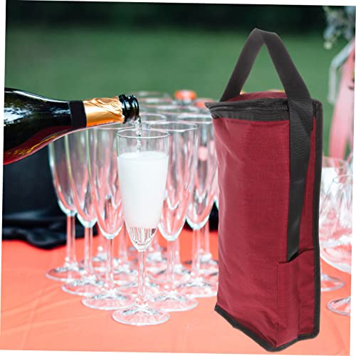 Ciieeo Sulated Wine Tote Bag Red 2 Slot Wine Storage Bag for Travel Camping Picnic4