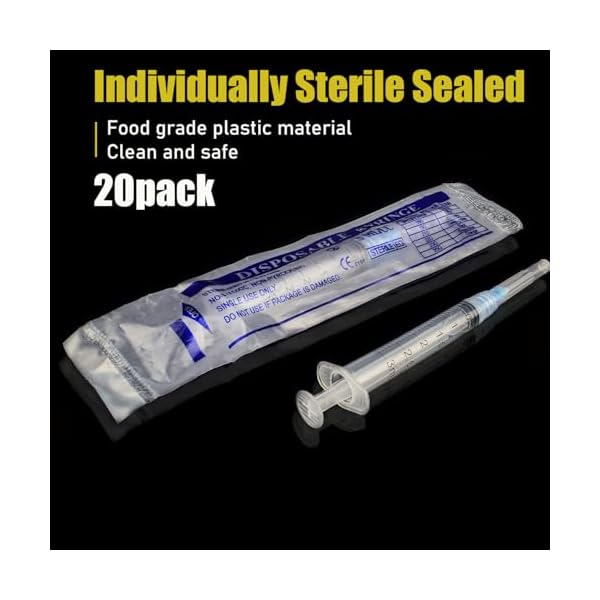 20Pack-3ml-23Ga-15inch-Luer-Lock-Syringe-Individually-Packaged-for-Scientific-Labs-Liquids-Refilling-and-Measuring 20Pack-3ml-23Ga-15inch-Luer-Lock-Syringe-Individually-Packaged-for-Scientific-Labs-Liquids-Refilling-and-Measuring