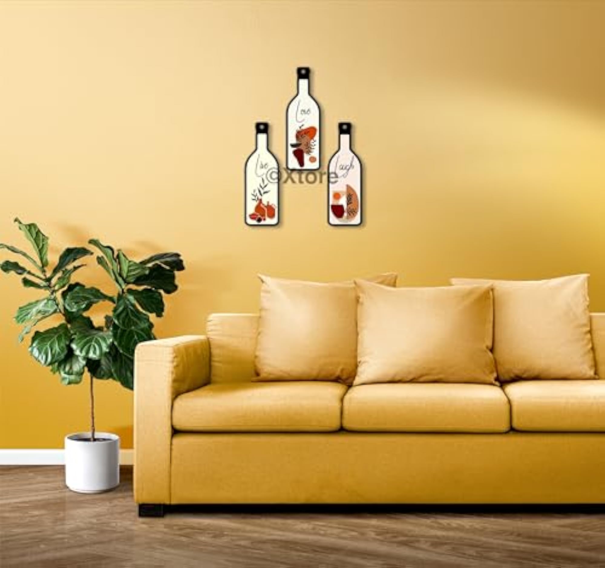 Decorative MDF Wooden Wall Art Hanger Set