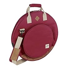 Tama PowerPad Cymbal bag available in four different colours Black, Beige, Navy Blue and Wine Red. up tp 22" Cymbal + 15" Cymbal (front side pocket) 20mm thick semi-hard cushion Padded shoulder Straps and handle 22" compartment dividers (3pcs) and 15...