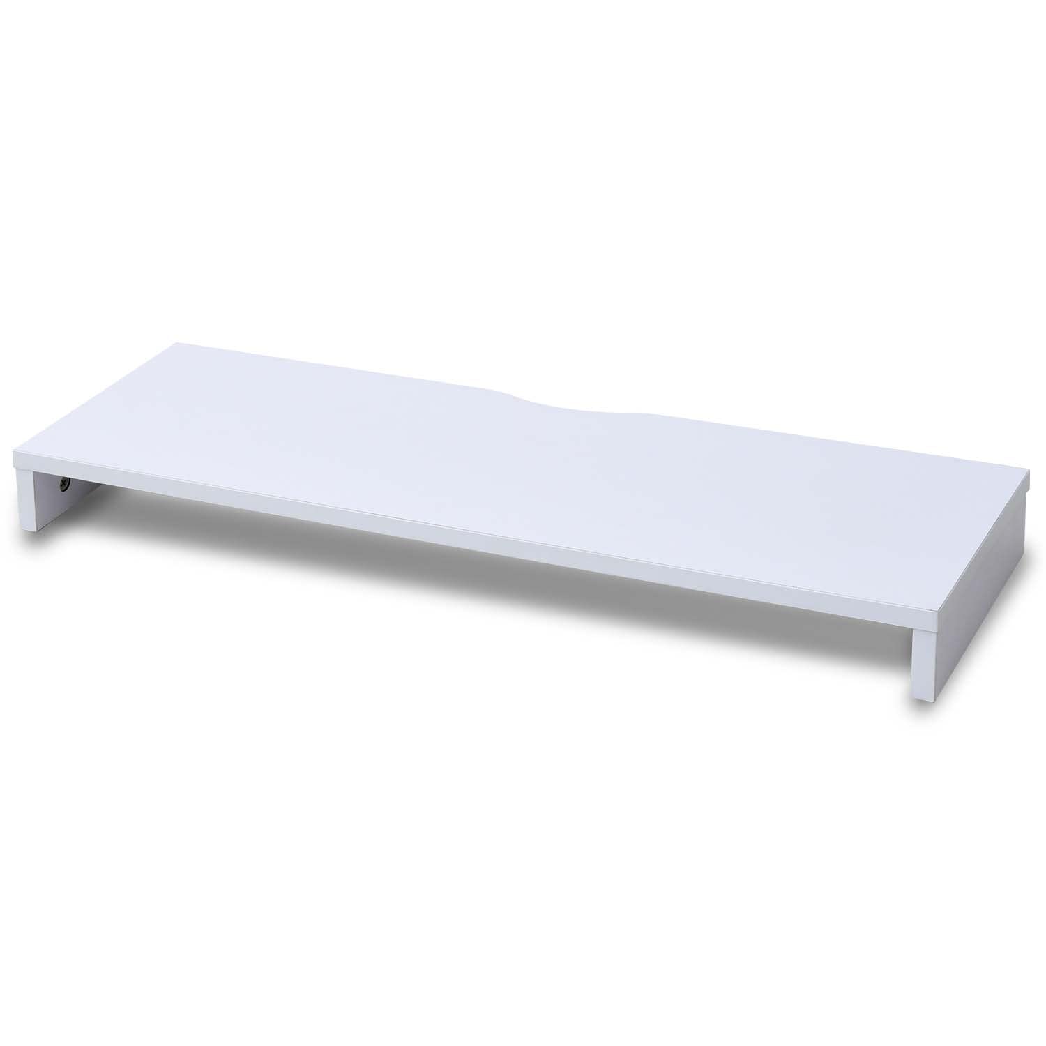 Yamazen MDTS-8025(OW) Monitor Stand (Desktop Stand), Wood, Scratch, Stain, Moisture, Heat Resistant, Compact, Computer Stand, Width 31.5 x Depth 9.8 x Height 3.1 inches (80 x 25 x 8 cm), Easy Assembly, Off-White, Telework