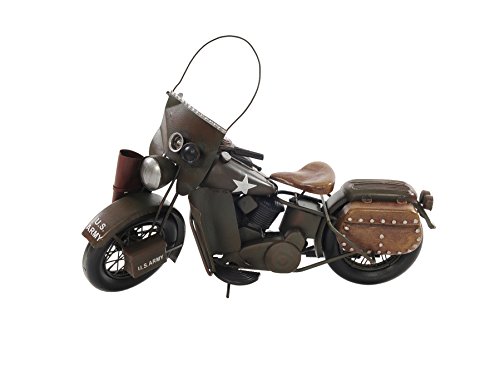 Old Modern Handicrafts 1942 WLA Harley-Davidson Motorcycle Model - 1:7 Scale Model - an Elegant Decoration Piece for Motorcycle Enthusiasts - 12.3L x 4.0W x 10.0H Inches