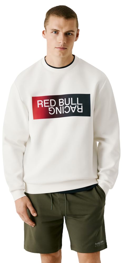 Red Bull Racing X Pepe Jeans Ombre Logo Crew Maglia di Tuta, Bianco (Bianco Sporco), XXL Uomo