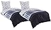 Produktbild Leonado Vicenti Baumwolle Bettwäsche 135x200 4teilig weiß blau kariert Garnitur mit Wendefunktion und Reißverschluss