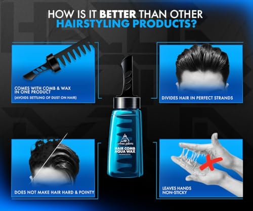 Urbangabru Hair Volumizing Powder Wax + Hair Comb Aqua Wax - 5g - Image 5
