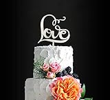 Gorgeous LOVE Cake Topper, Love Cake Topper, Classical Sliver Wedding Cake Topper for Wedding/Bridal...