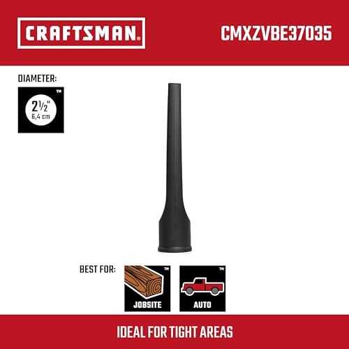 Image of CRAFTSMAN CMXZVBE37035 2-1 /2 in. Crevice Tool Wet Dry Vac Attachment