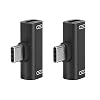 Yencoly Stabiele transmissie-aluminium audio-lader type C USB-C-splitter, 2-delige adapter, 2-in-1 converter, voor Nubia…