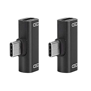 Yencoly Stabiele transmissie-aluminium audio-lader type C USB-C-splitter, 2-delige adapter, 2-in-1 converter, voor Nubia…